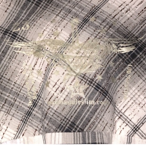 Panhandle Slim Western Shirt Black and White Black Snaps Embroidered Size XL - Picture 8 of 9